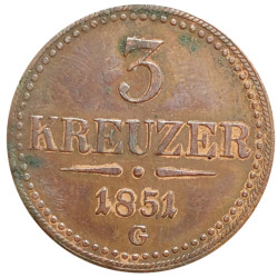 3 Krejcar 1851 G