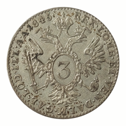 3 Krejcar 1845 E