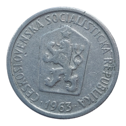 10 Haléř 1963 ( Varianta letopočtu s tečkami )