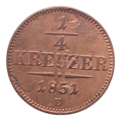 1/4 Krejcar 1851 B
