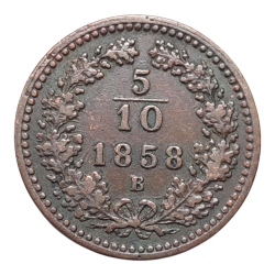 5/10 Krejcar 1858 B