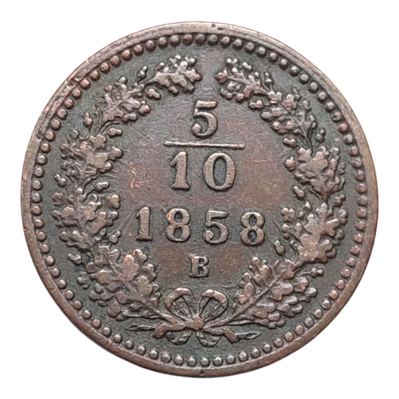5/10 Krejcar 1858 B