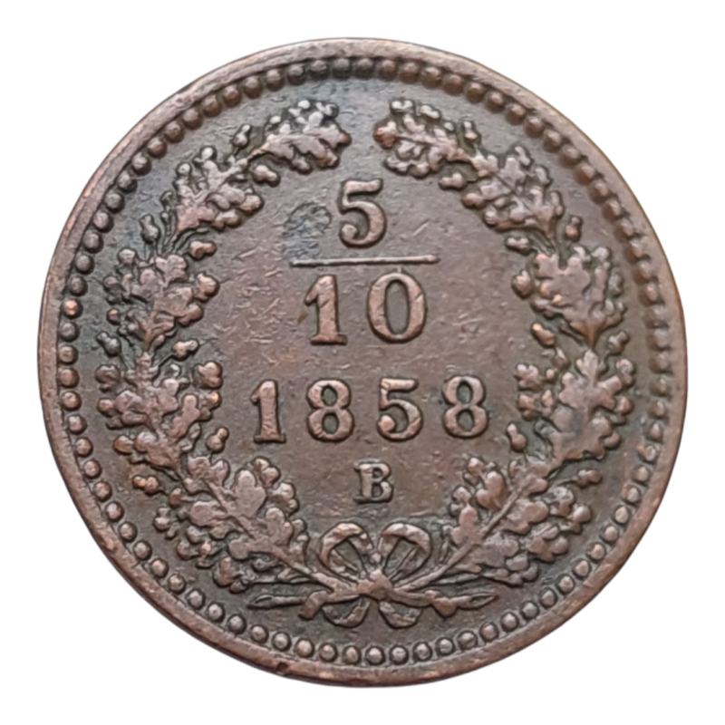 5/10 Krejcar 1858 B