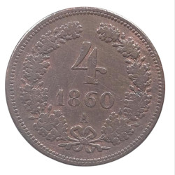 4 Krejcar 1860 A