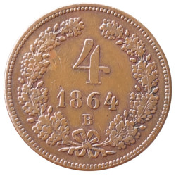 4 Krejcar 1864 B