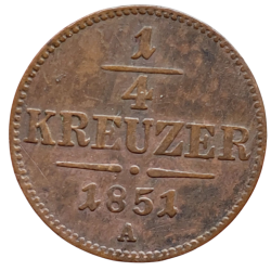 1/4 Krejcar 1851 A