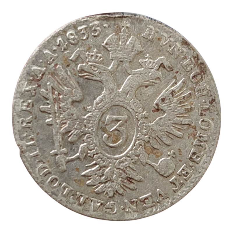 3 krejcar 1833 A
