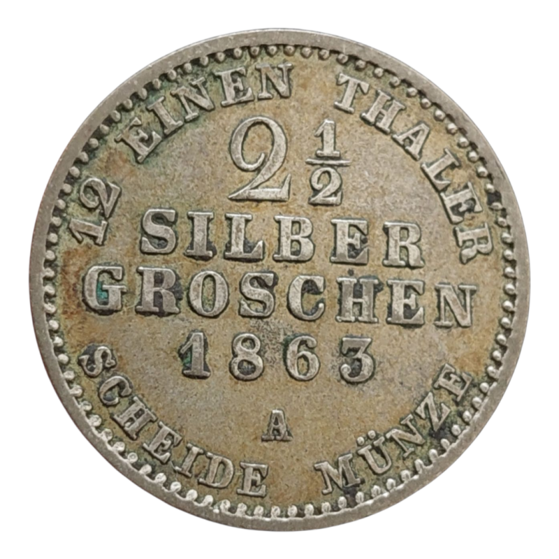 2 1/2 Stříbrný groš 1863 A