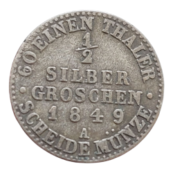 1/2 Stříbrný groš 1849 A